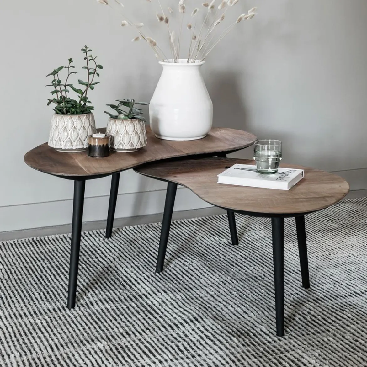 Organische salontafel set teak - DTP Home Organus
