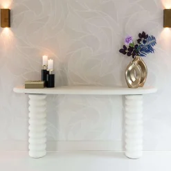 Organische sidetable wit - Richmond Interiors Bloomstone