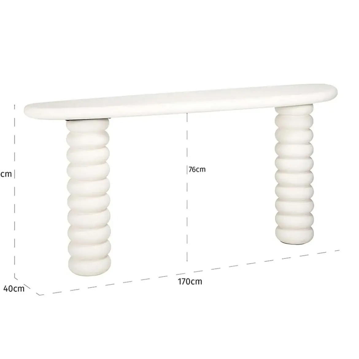 Organische sidetable wit - Richmond Interiors Bloomstone