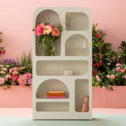 Organische vakkenkast Japandi wit - Kare Design Paco