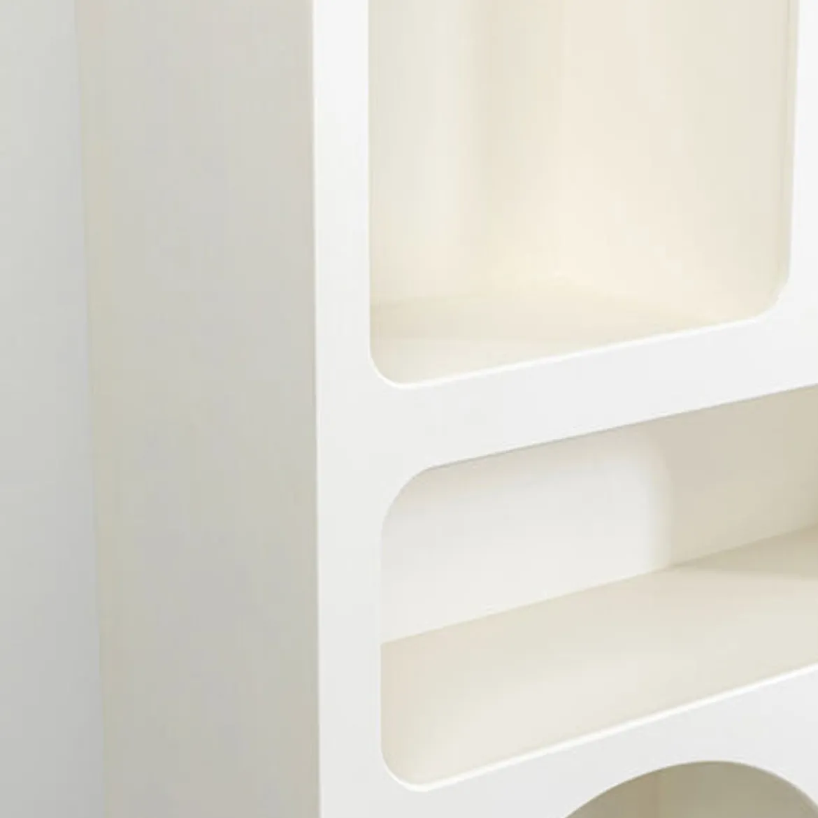 Organische vakkenkast Japandi wit - Kare Design Paco