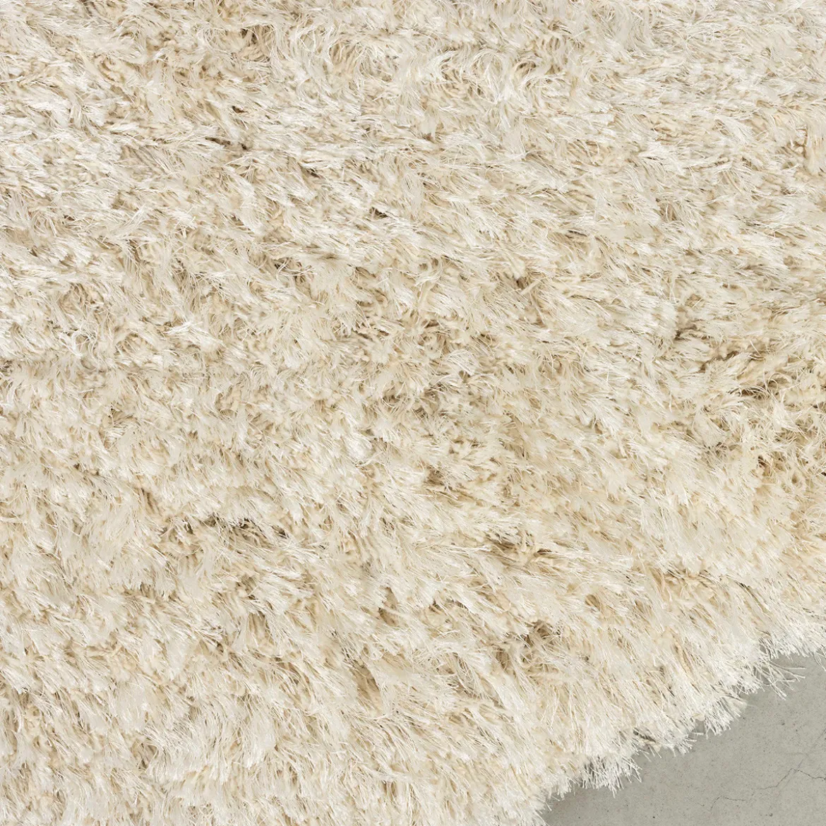 Organisch vloerkleed hoogpolig beige - Zuiver Tasty