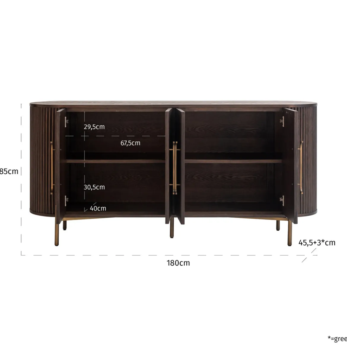 Ovaal dressoir - Richmond Interiors Luxor