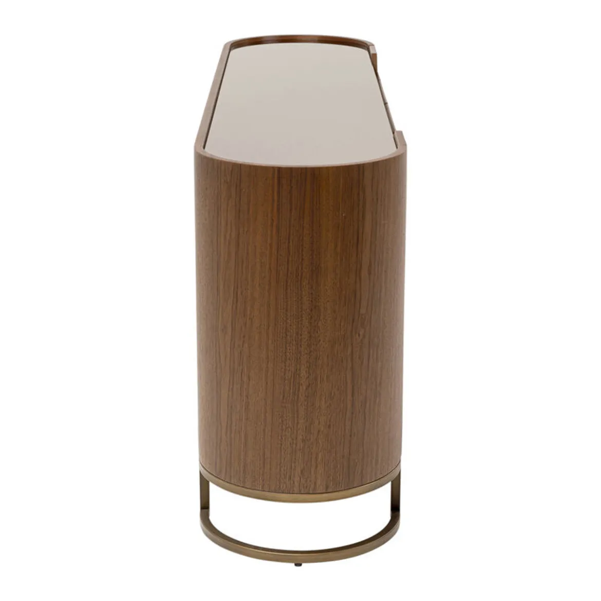 Ovaal dressoir walnoot en messing - Kare Design Giorgio