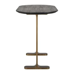 Ovale bartafel zwart en antiek messing - Richmond Interiors Revelin