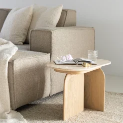Ovale bijzettafel travertin - Eleonora Lova