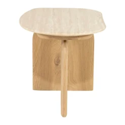Ovale bijzettafel travertin - Eleonora Lova