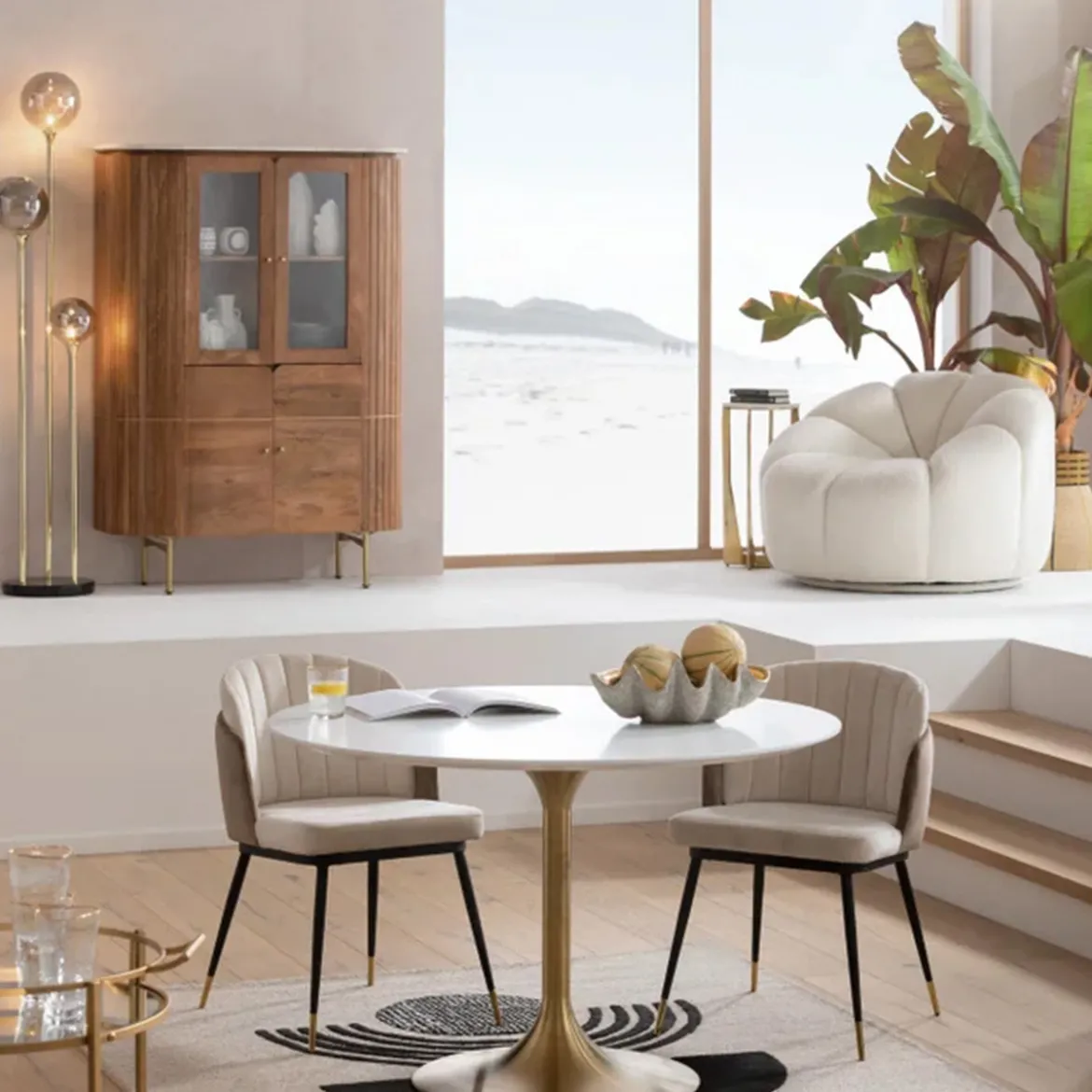 Ovale buffetkast mangohout - Kare Design Grace