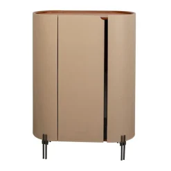 Ovale design kast beige leer - Kare Design Tango