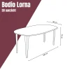 Ovale eettafel acacia hout naturel - Bodio Lorna