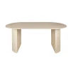 Ovale eettafel beige keramiek - Giani Arch Ceramic