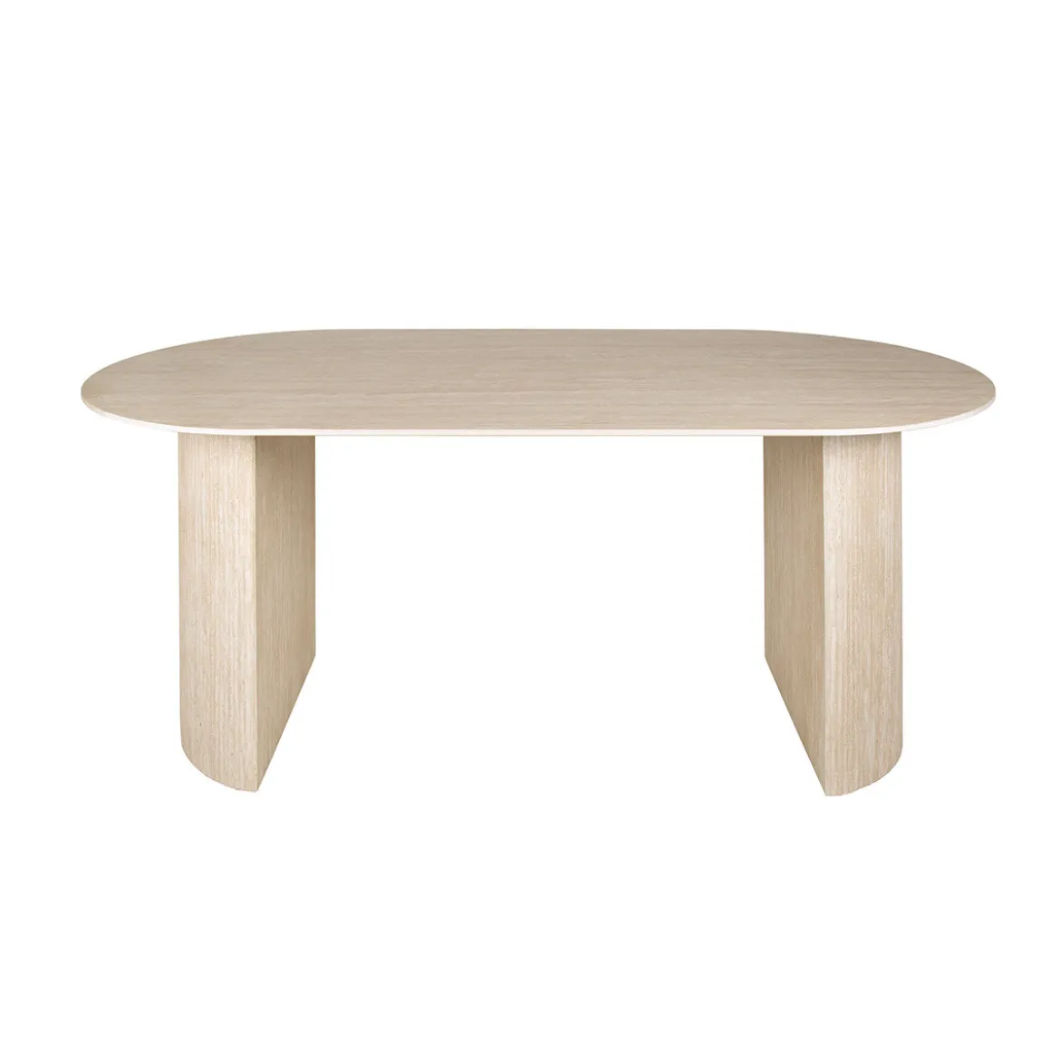 Ovale eettafel beige keramiek - Giani Arch Ceramic