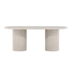 Ovale eettafel met dikke beige poten - Lavis Narvik