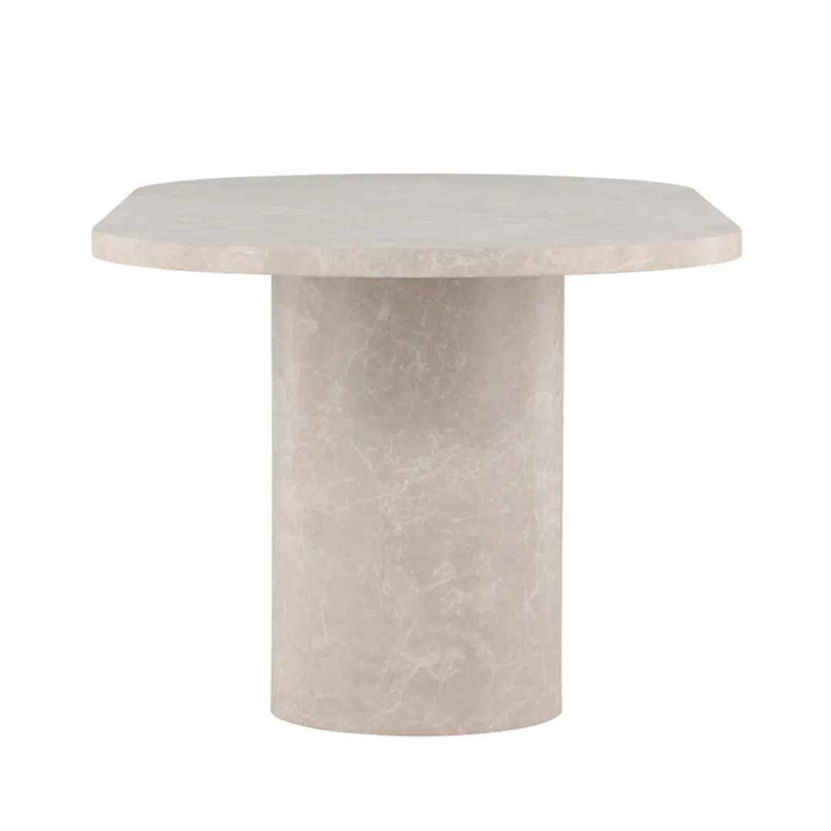 Ovale eettafel met dikke beige poten - Lavis Narvik