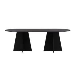 Ovale eettafel met kruisvoet - Lavis Bootcut