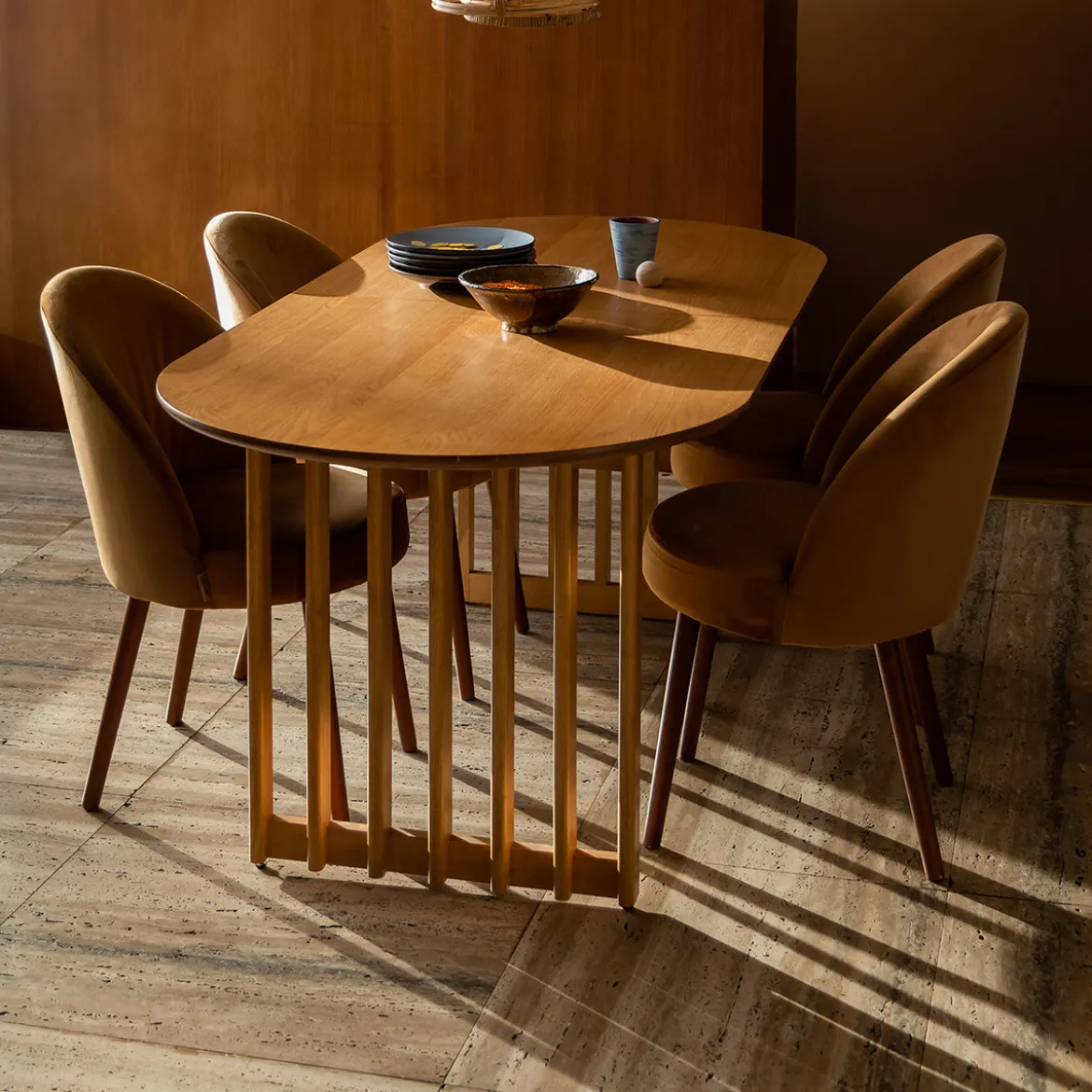Ovale eettafel uitschuifbaar - Dutchbone Barlet