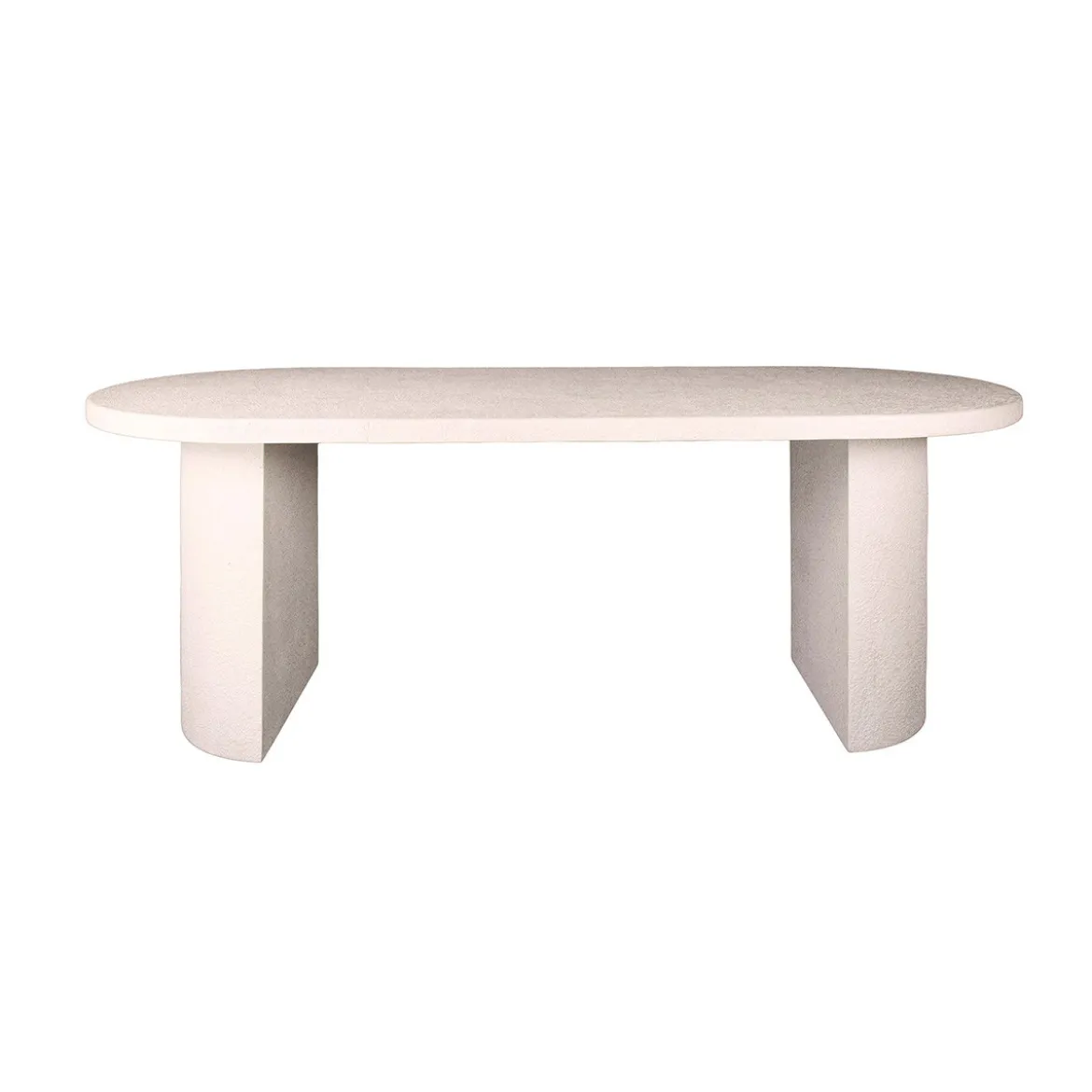 Ovale eettafel wit marmer composiet - Giani Arch Stone