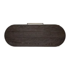 Ovale kaptafel ribbelhout met goud - Richmond Interiors Luxor