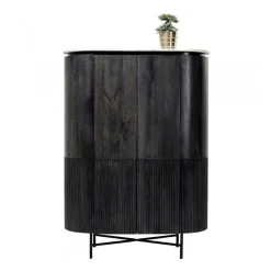 Ovale kast zwart met wit marmer - Kare Design Glenn