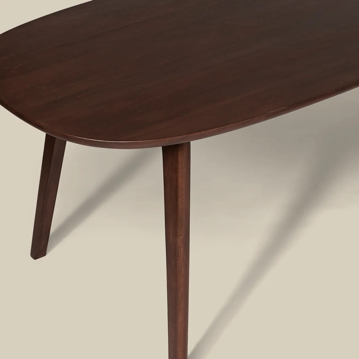 Ovalen mango houten eettafel - Bodio Porto