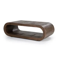 Ovale salontafel gebogen hout - By-Boo Elora