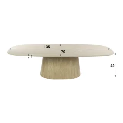 Ovale salontafel travertin - Giani Centro