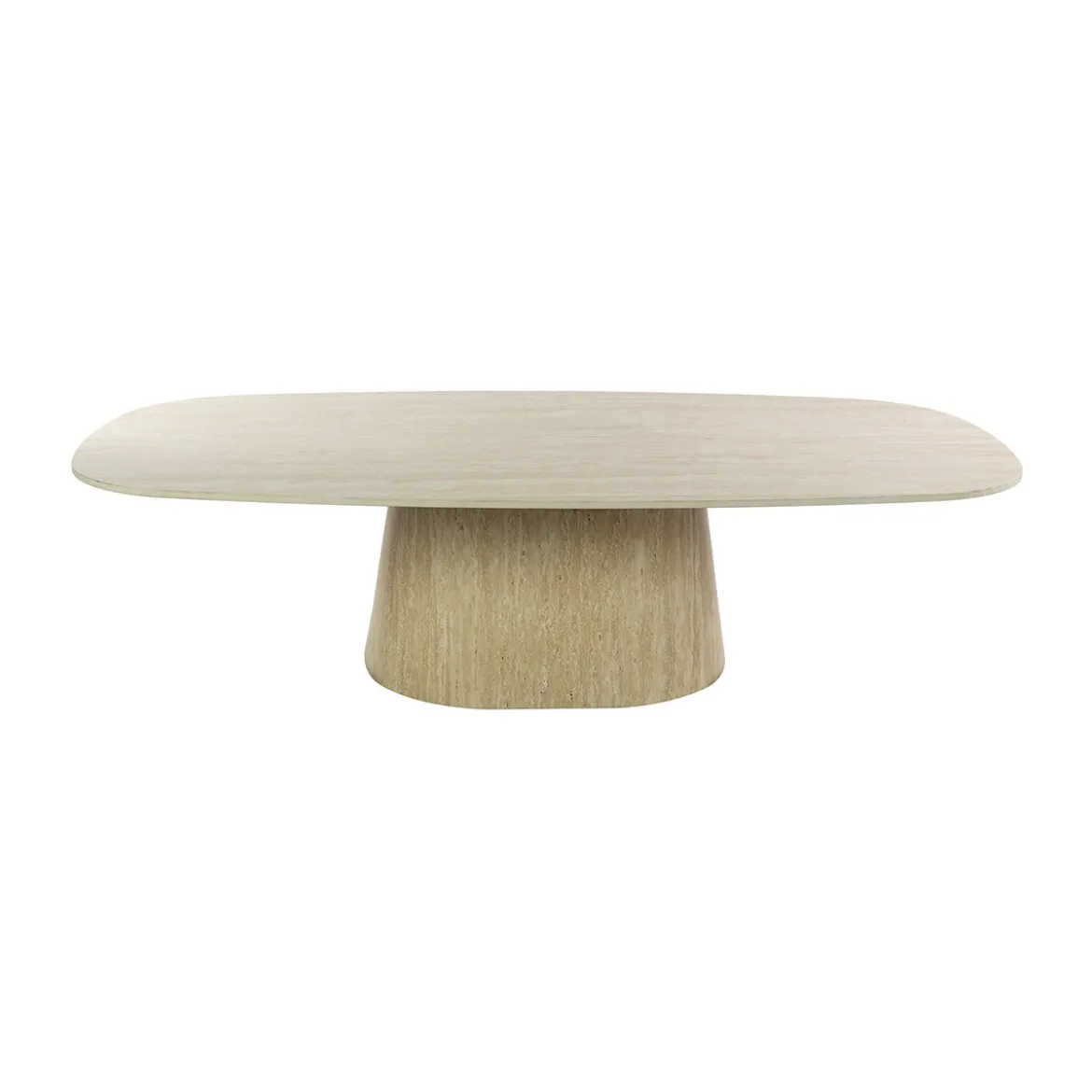 Ovale salontafel travertin - Giani Centro