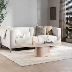 Ovale salontafel travertin - Giani Centro