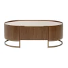 Ovale salontafel walnoot en messing - Kare Design Giorgio