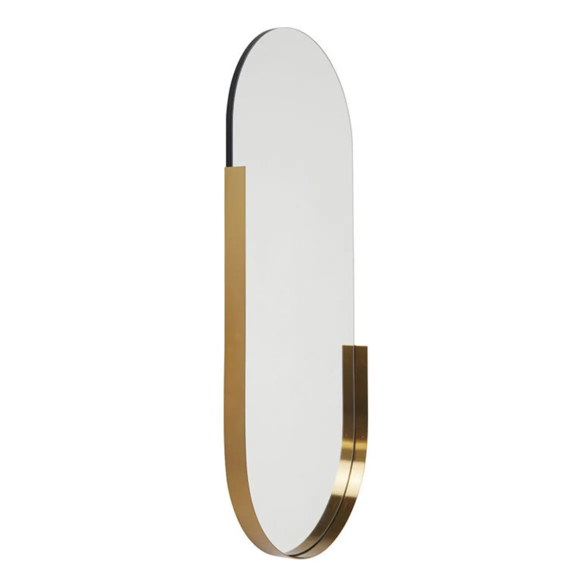 Ovale spiegel met messing rand - Kare Design Hipster
