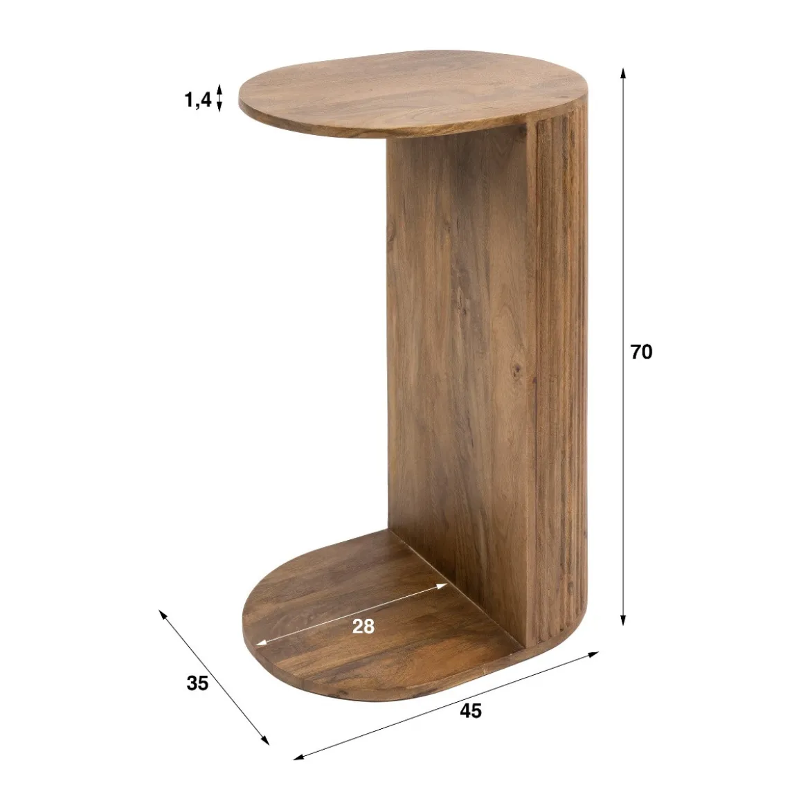 Overzettafel van mangohout - Giani Wave