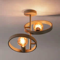 Plafondlamp metalen ringen - Santa Hover