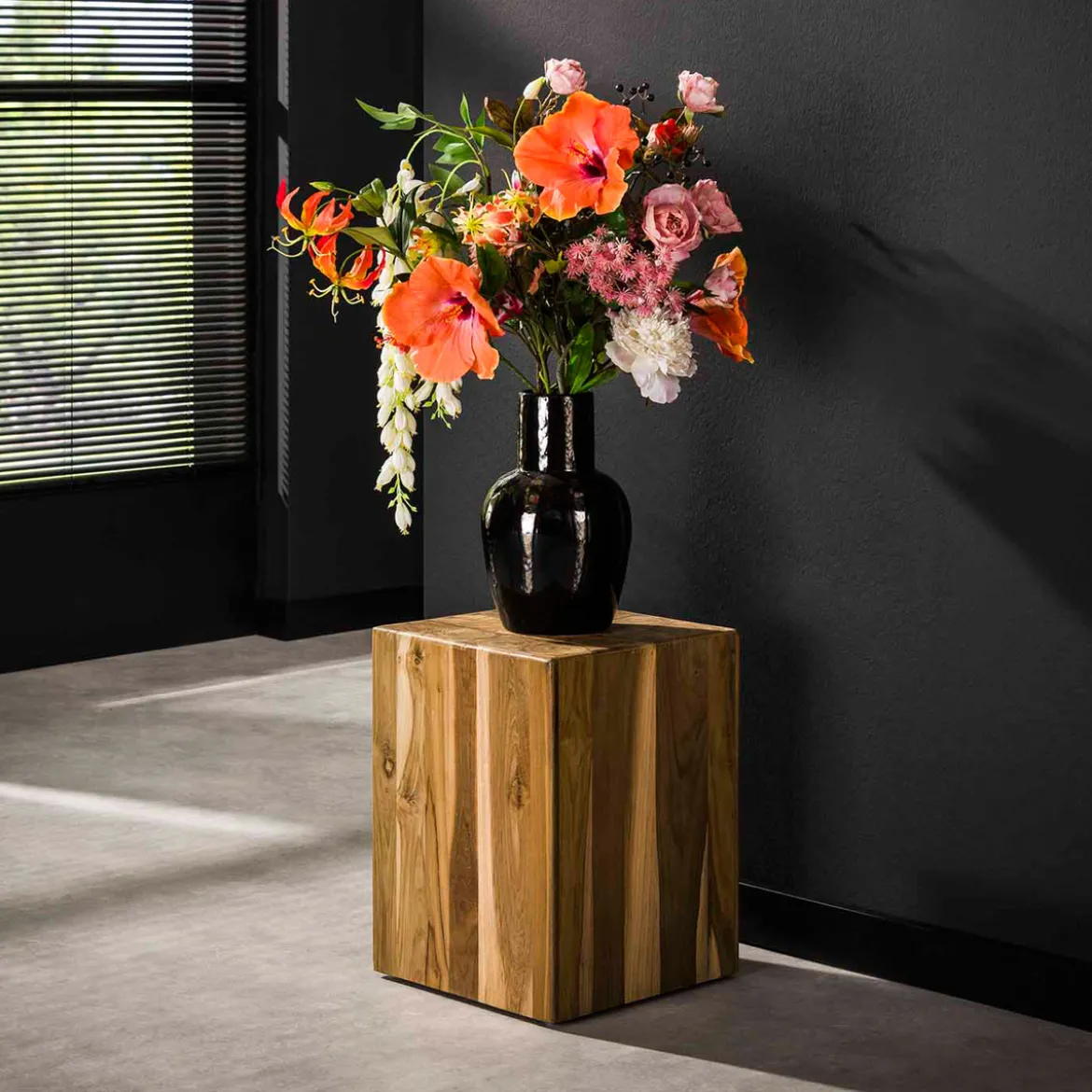 Plantenzuil teak hout - Giani Bole Teak