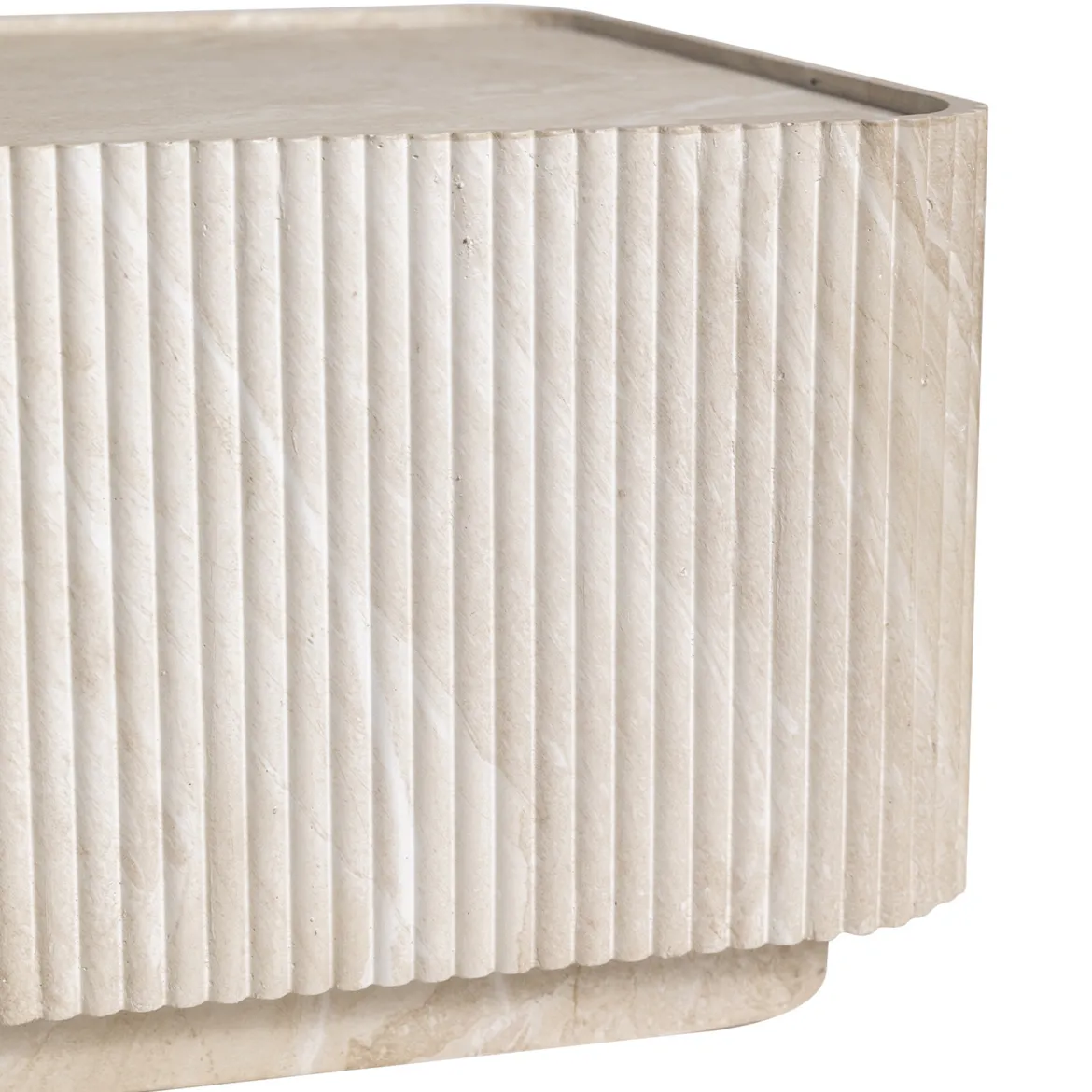 Rechthoekige salontafel beige steen - Bodio Mia