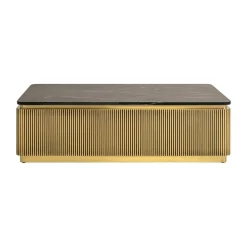 Rechthoekige salontafel goud met marmer - Richmond Interiors Ironville
