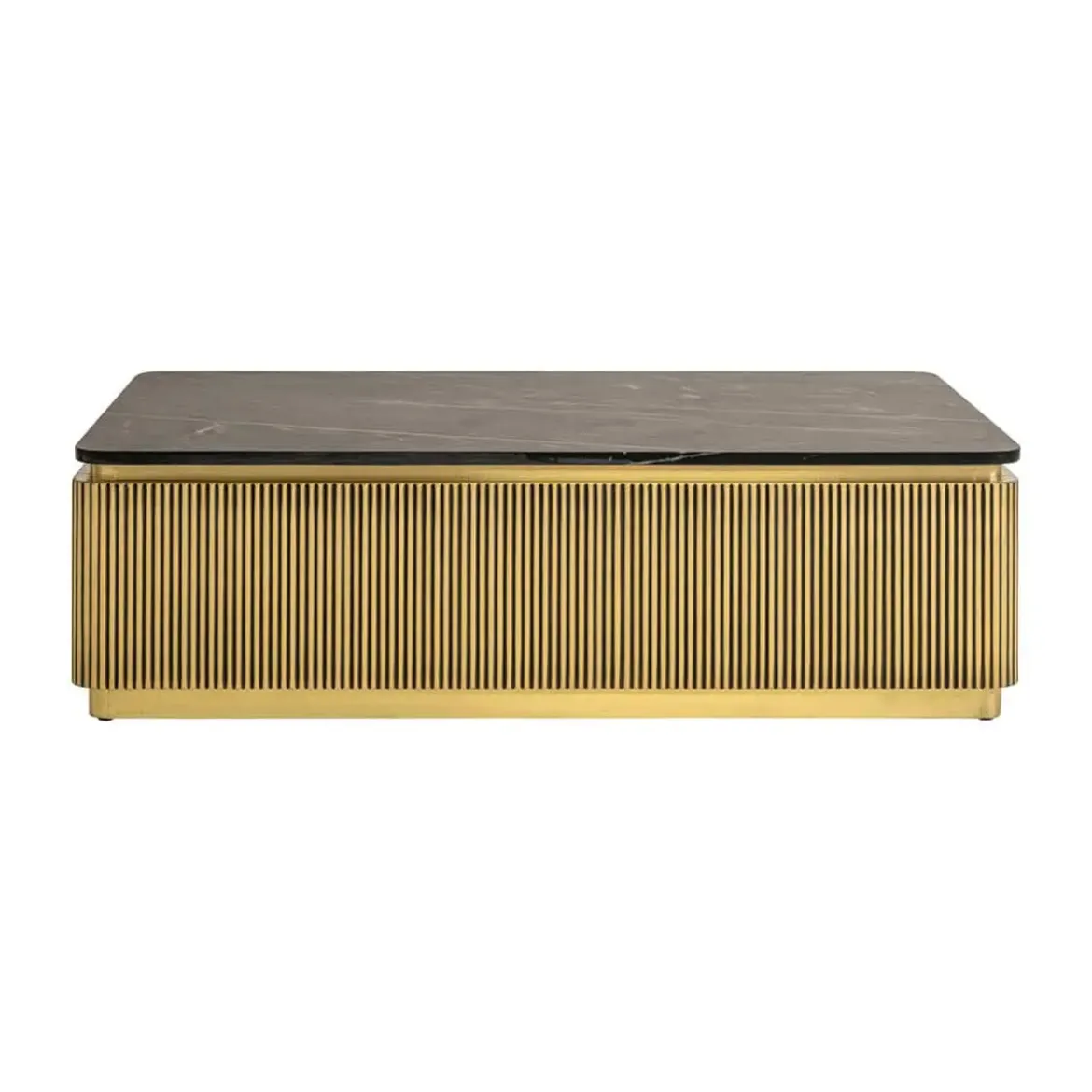 Rechthoekige salontafel goud met marmer - Richmond Interiors Ironville