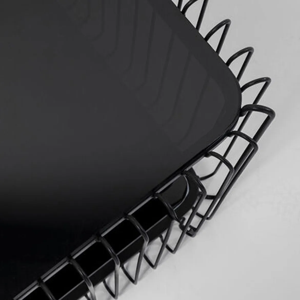 Rechthoekige salontafel met glasplaat - Kare Design Wire Double