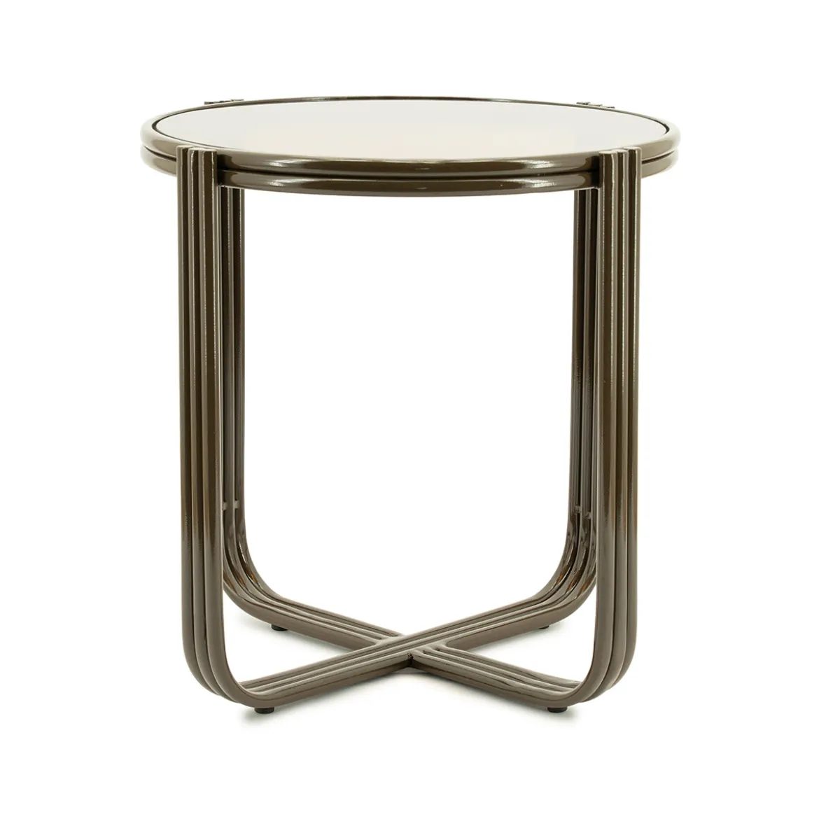 Retro bijzettafel glas - By-Boo Groovy