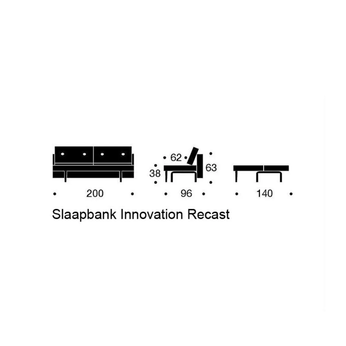 Retro design slaapbank - Innovation Living Recast