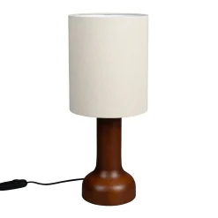 Retro design tafellamp walnoot - Dutchbone Jones