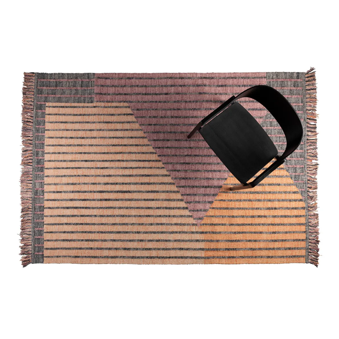 Retro design vloerkleed - Dutchbone Hampton