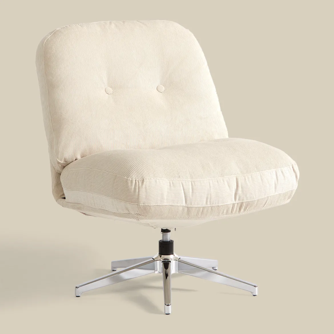 Retro draaifauteuil ribstof - Bodio Boston