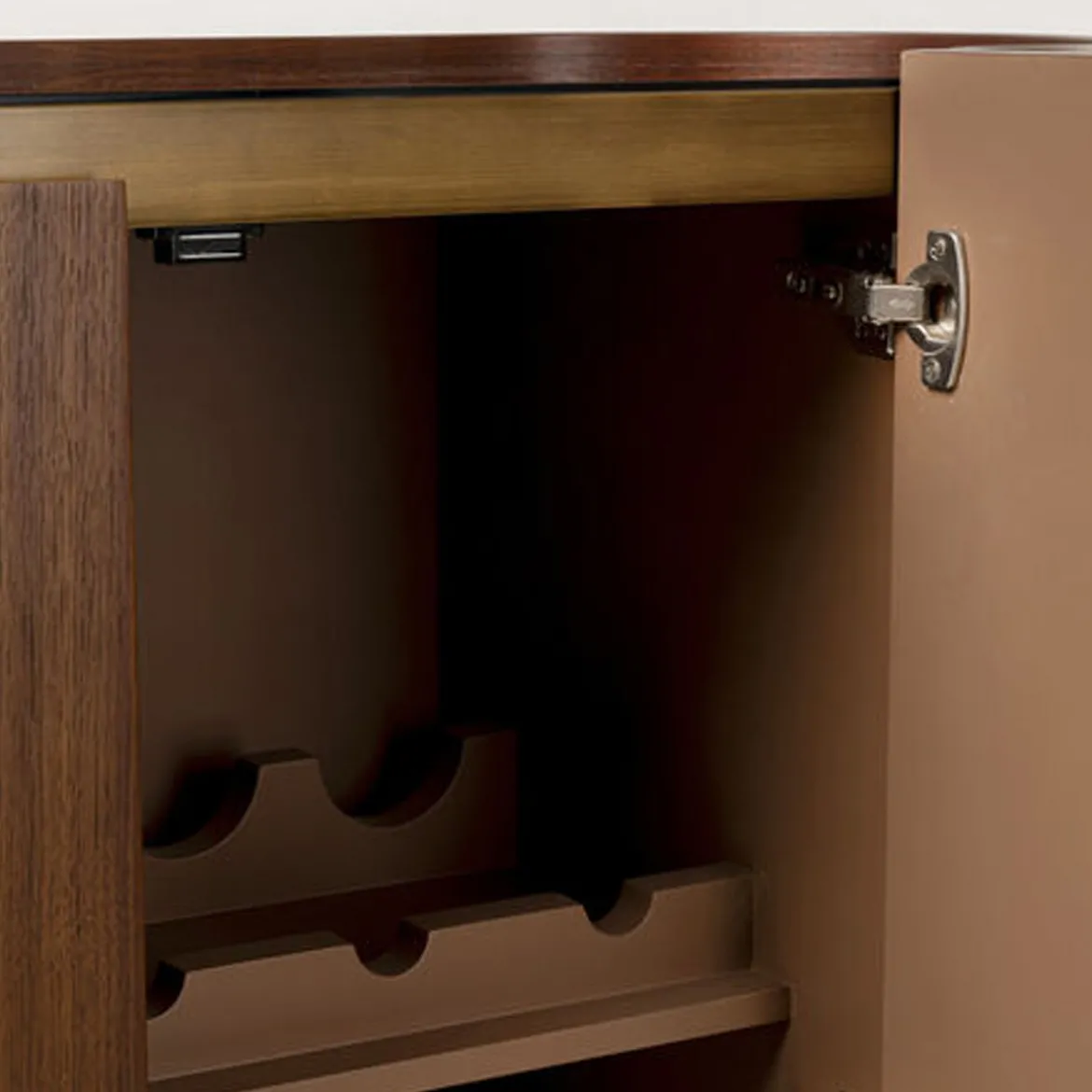 Retro drankkast walnoot en messing - Kare Design Giorgio