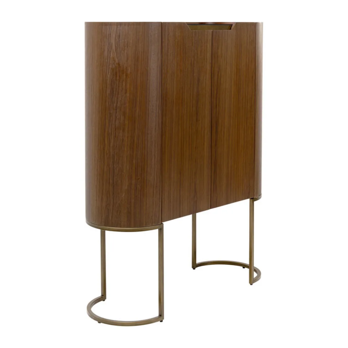 Retro drankkast walnoot en messing - Kare Design Giorgio