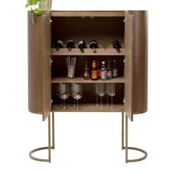 Retro drankkast walnoot en messing - Kare Design Giorgio