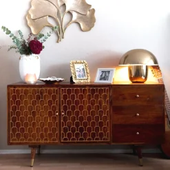 Retro dressoir mangohout goud - Kare Design Muskat