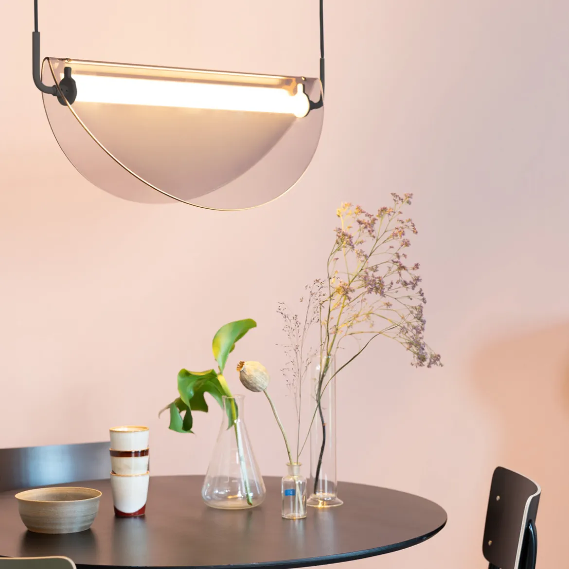 Retro hanglamp gebogen glas - Zuiver Rani