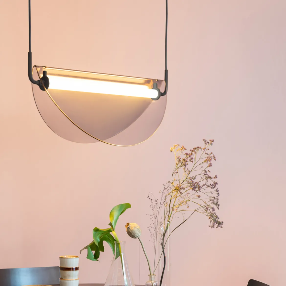 Retro hanglamp gebogen glas - Zuiver Rani