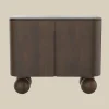 Retro kastje hout met bolpoten - Bodio Dakota