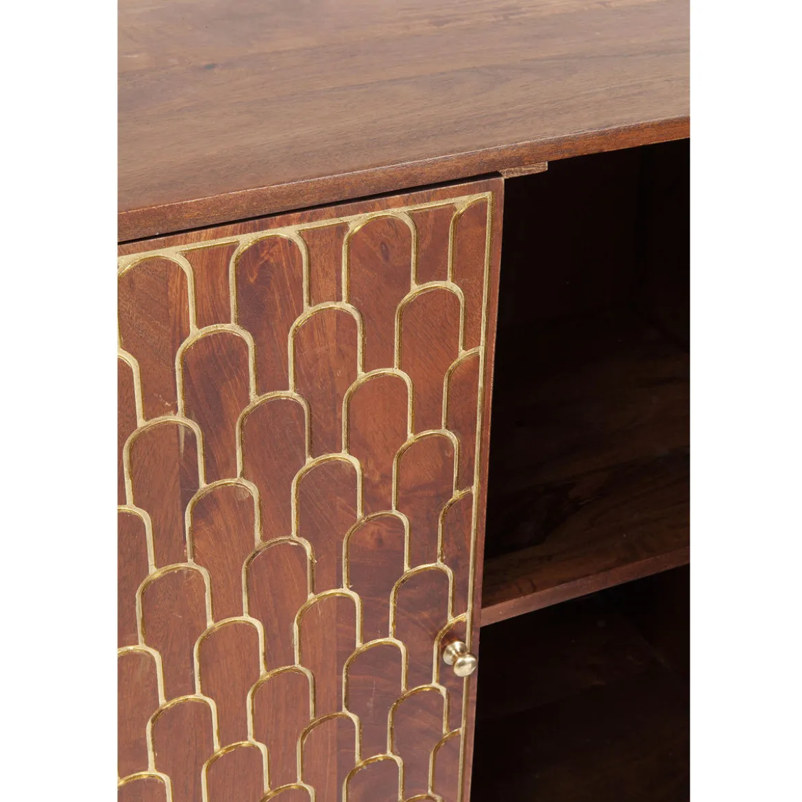 Retro kastje mangohout goud - Kare Design Muskat